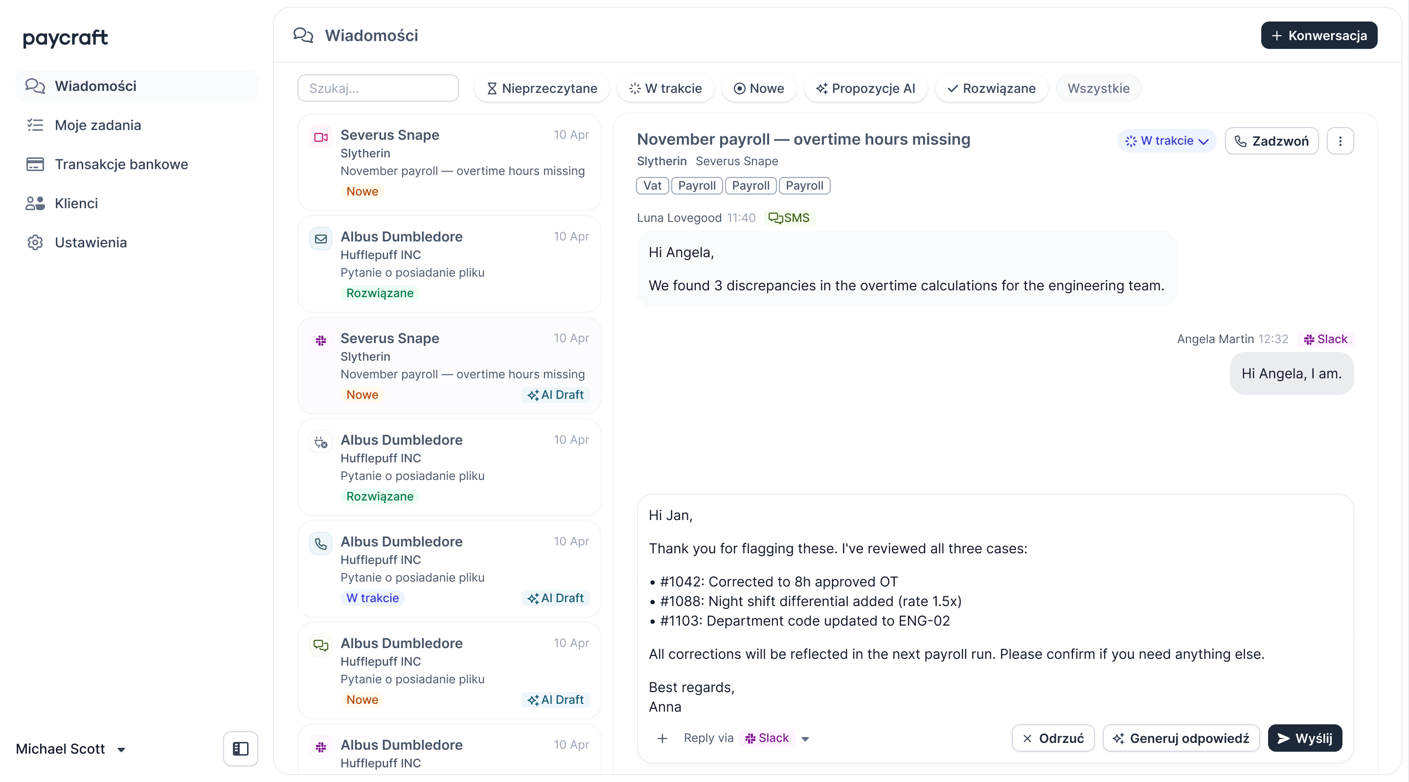 Unified omnichannel inbox with AI drafts